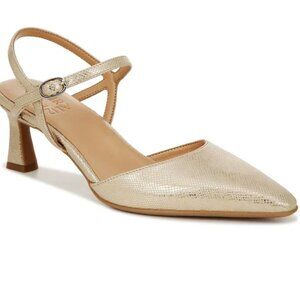 Naturalizer Women's Tara Pointed Toe Ankle Strap Gold Pumps 9.5W New in Box